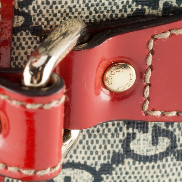 Gucci Coated Canvas Boston Tattoo Rose Heart Bag Limited Edition w/ Charm - Picture 6 of 9